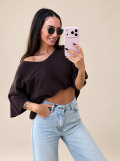 Basic Pullover – Braun