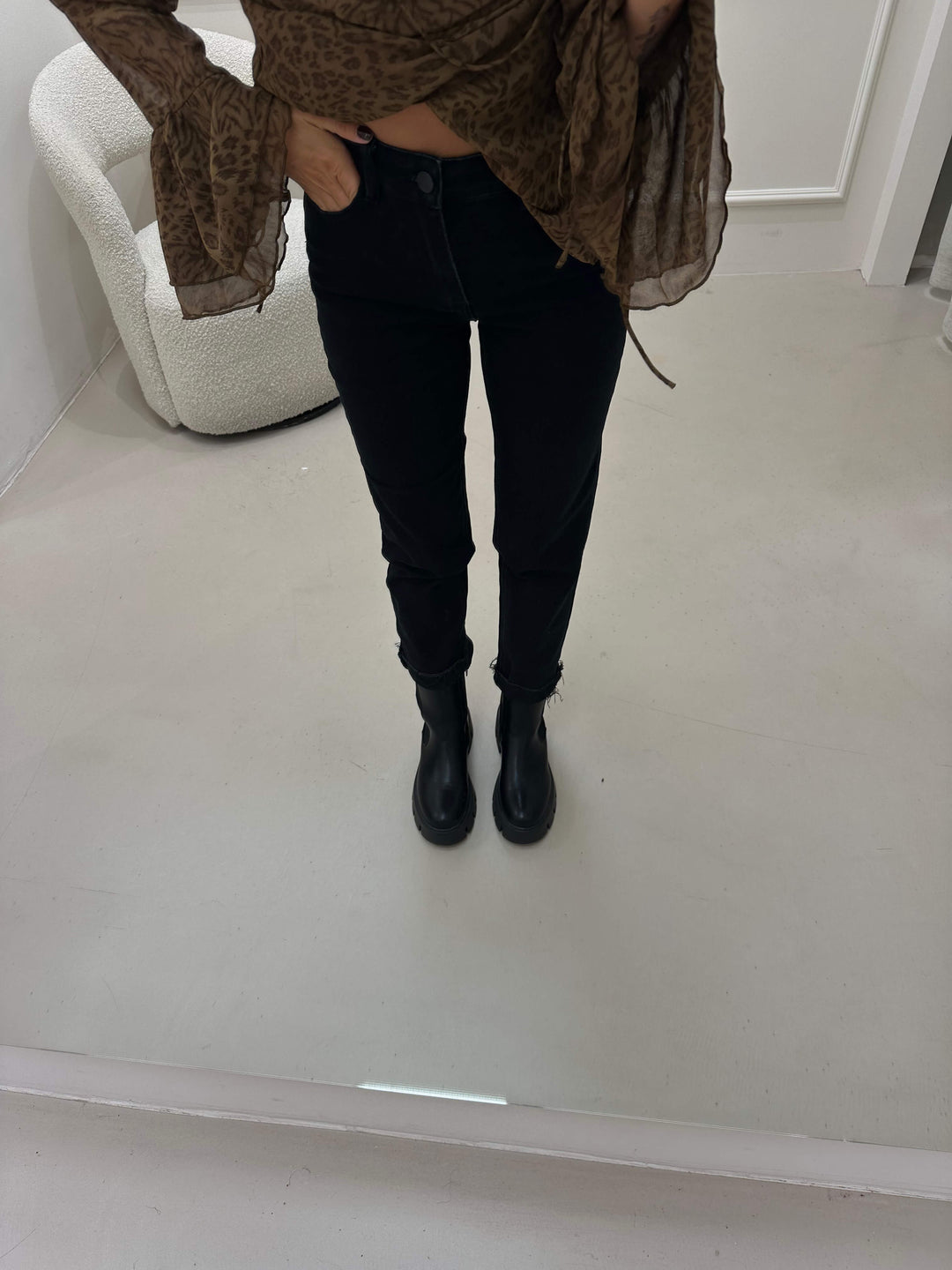 Mom Jeans in Schwarz