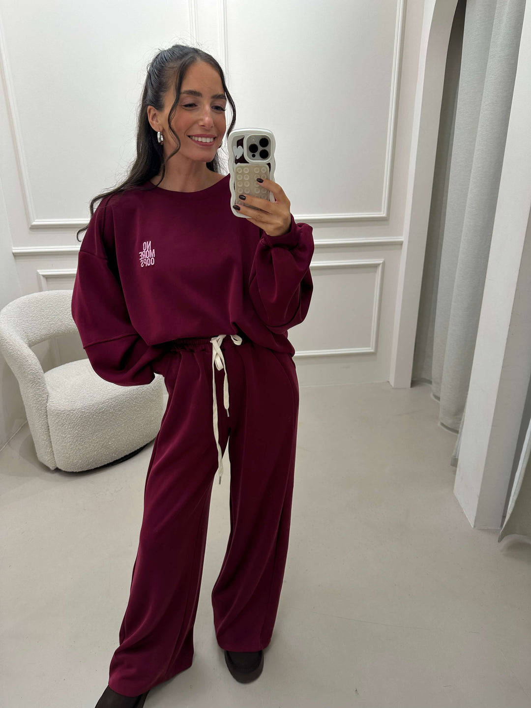 Pullover Bordeaux „No More Oops“