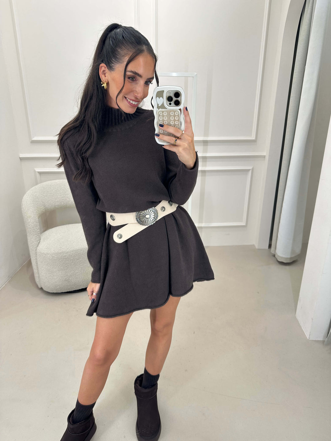 Strickkleid – Braun