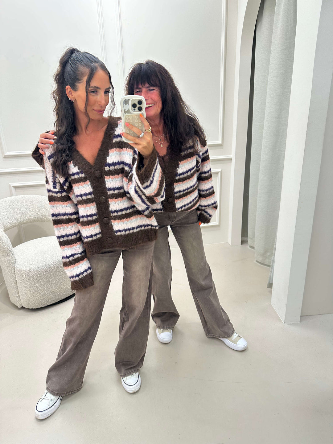 Wide Leg Jeans Taupe