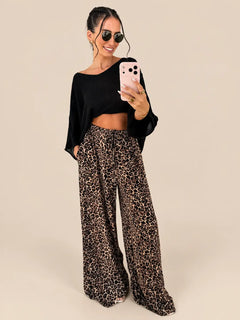 Leoprint Jersey Stoffhose – Classic Leo - Tall (Länge)