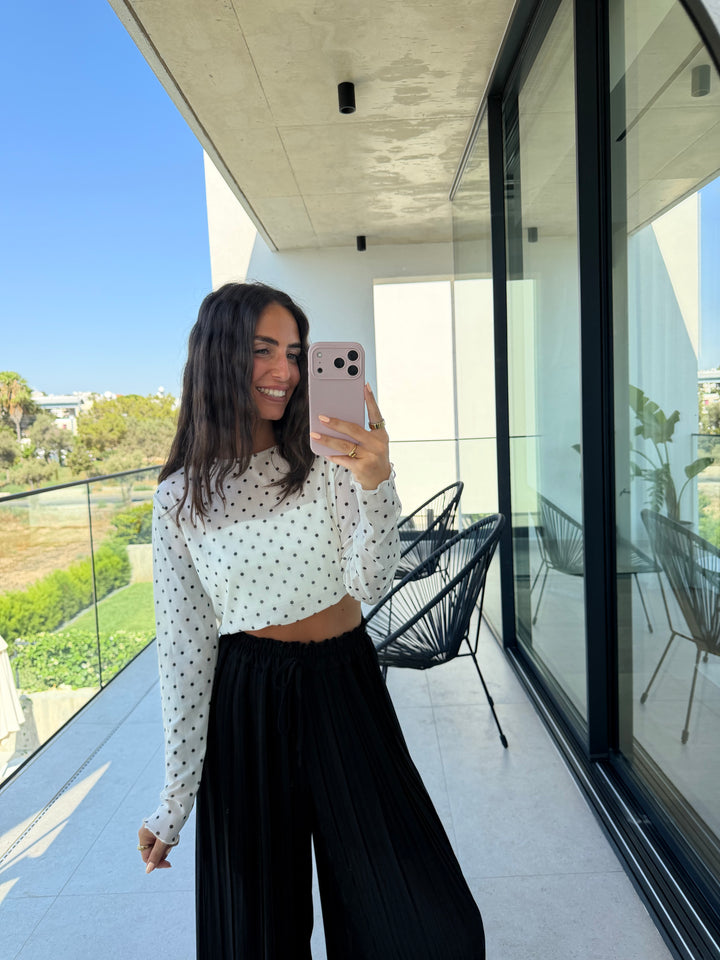 Mesh Longsleeve – Weiß