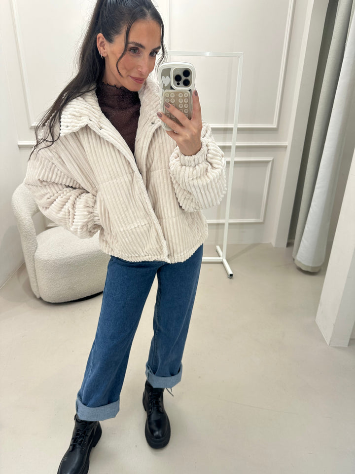 Jacke Cord Creme