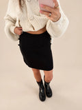 Minigonna in maglia – Nera