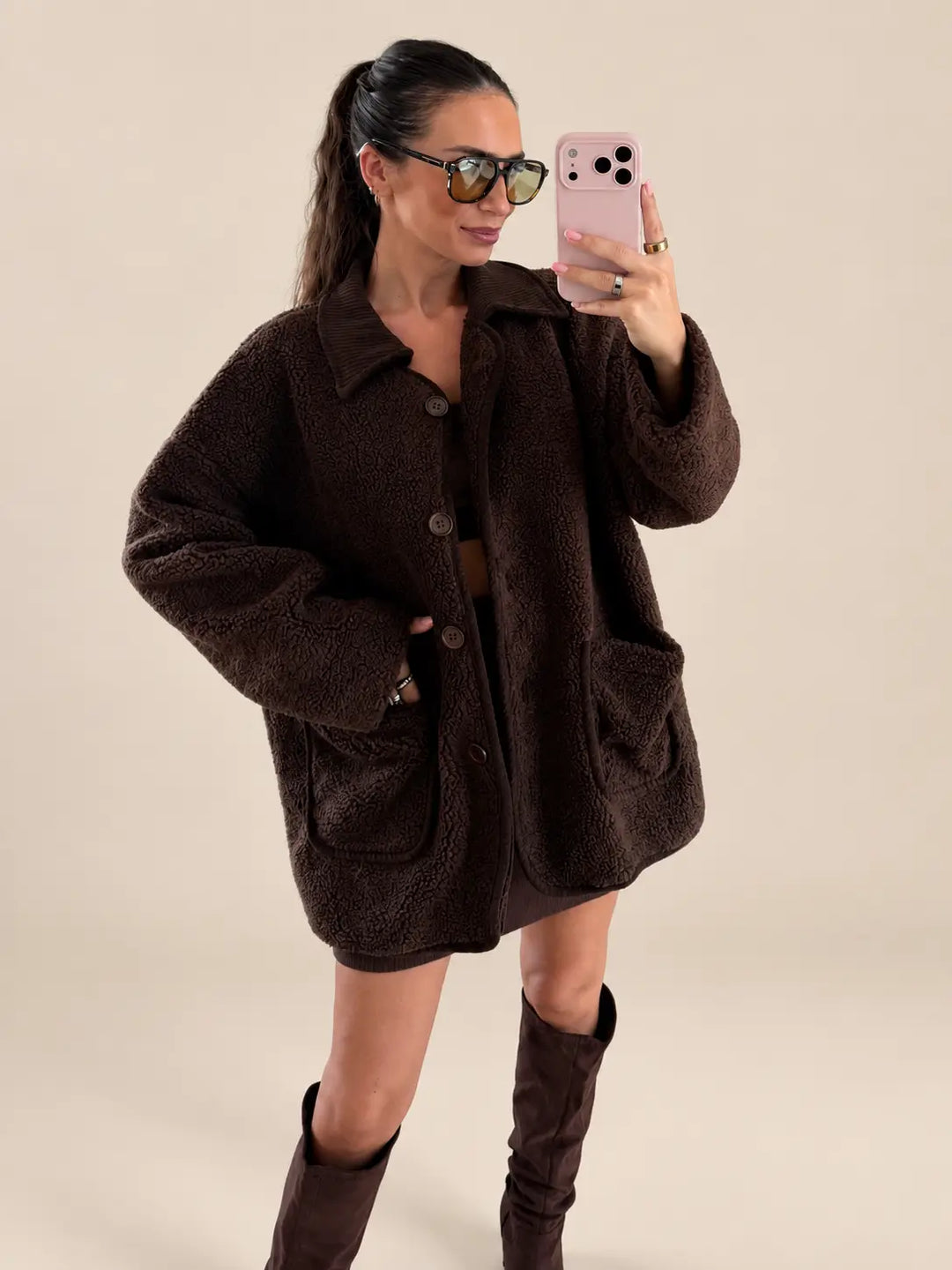 Teddy Jacket – Brown