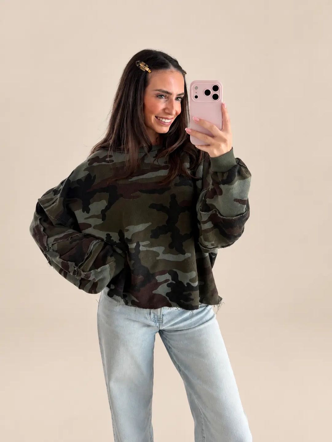 Camouflage Sweatshirt – Khaki
