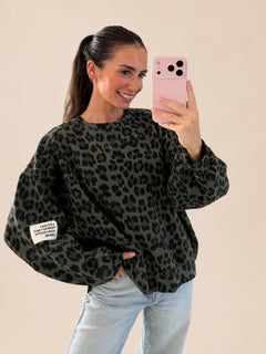 Felpa leopardata – Kaki