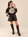 Argyle Knit Sweater – Brown