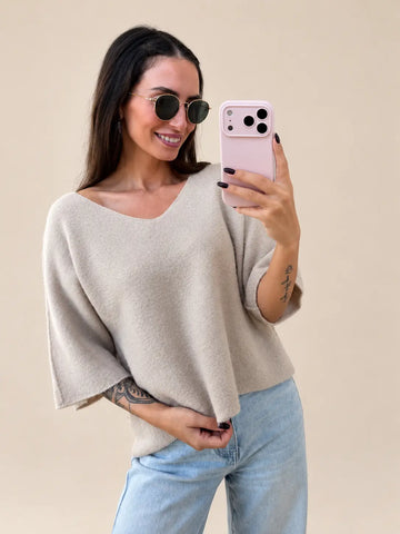 Basic Pullover – Beige