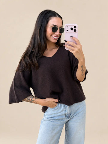 Basic Pullover – Braun