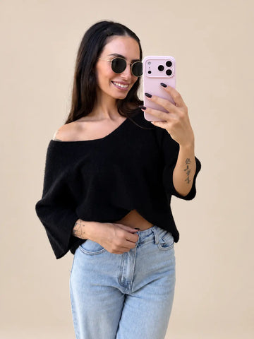 Basic Pullover – Schwarz