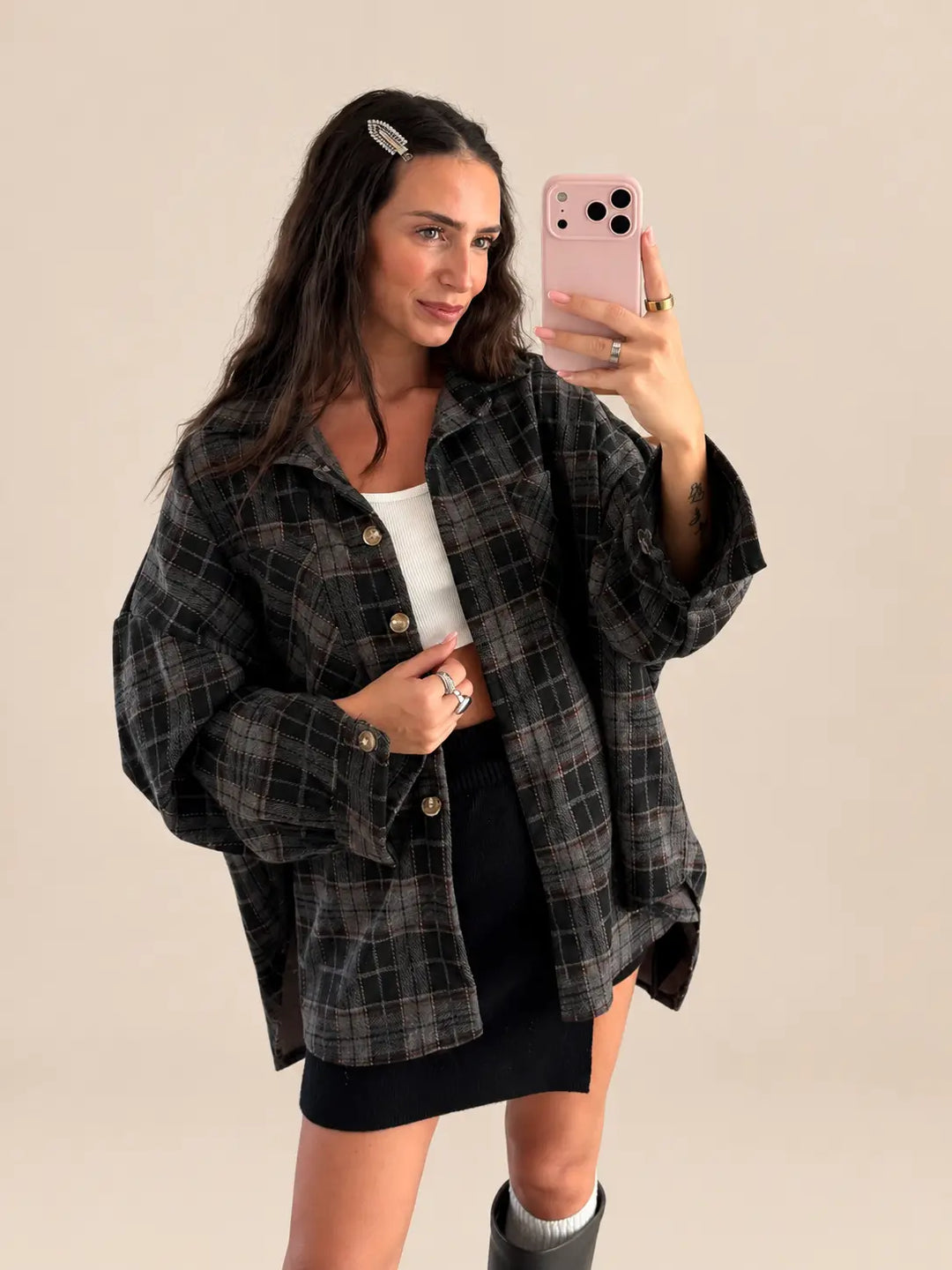 Checkered Shirt – Anthracite
