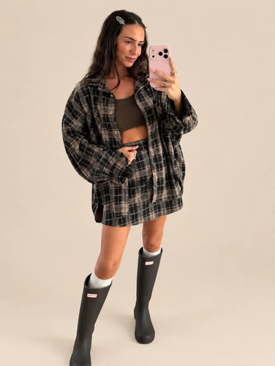 Checkered Shirt – Beige
