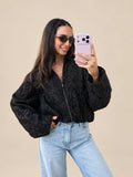 Flower Jacket – Schwarz