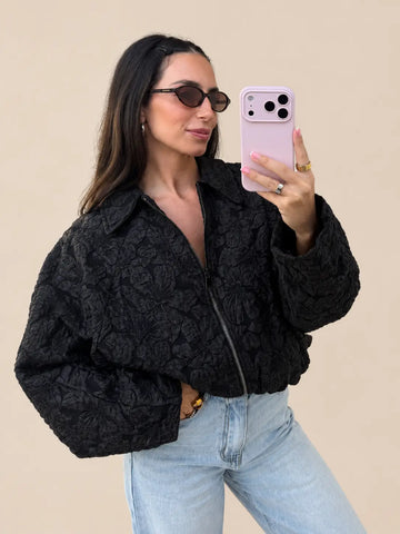 Flower Jacket – Schwarz