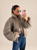 Puffer jacket – Taupe