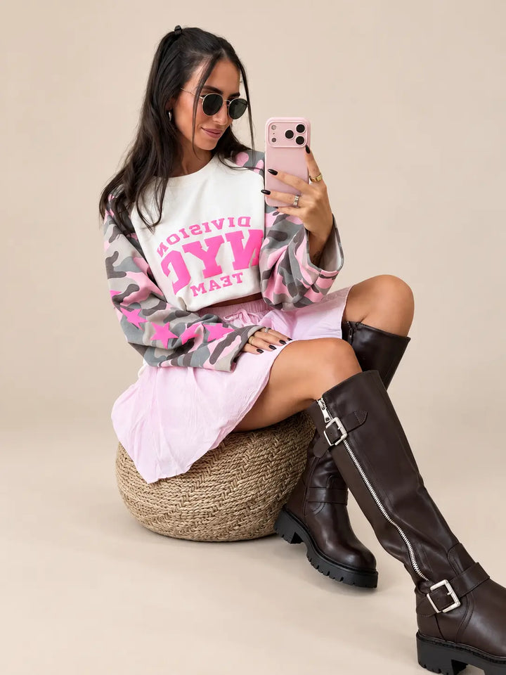 Camouflage Longsleeve – Wit