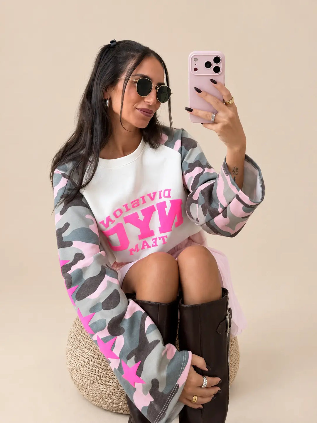 Camouflage Longsleeve – Wit