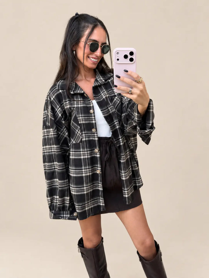 Checked Shirt – Brown