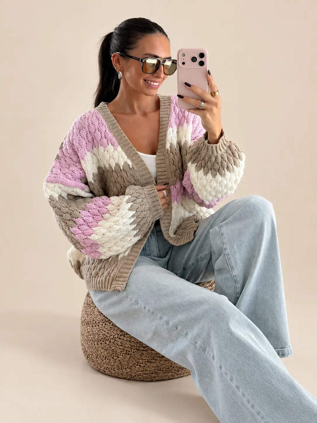 Cardigan – Taupe