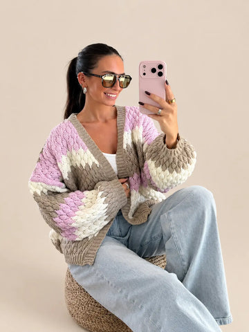 Cardigan – Taupe