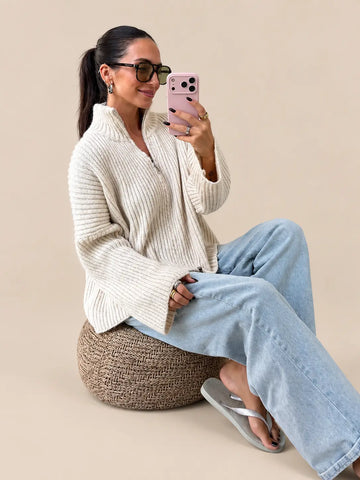 Oversized Vest – Crème