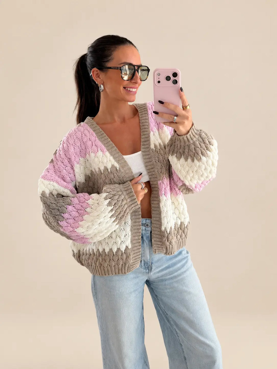 Cardigan – Taupe