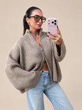 Oversized Cardigan – Camel