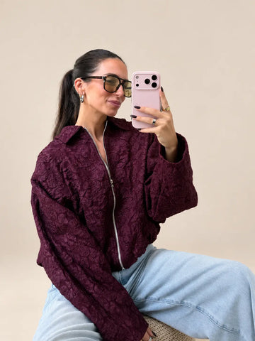 Flower Jacket – Bordeaux