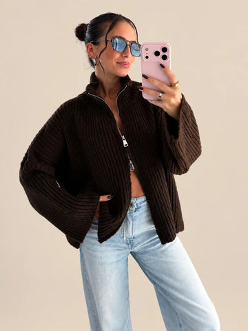 Oversized Cardigan – Brown