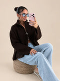 Oversized Cardigan – Brown