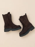 Boots met Rits Suèdelook – Bruin