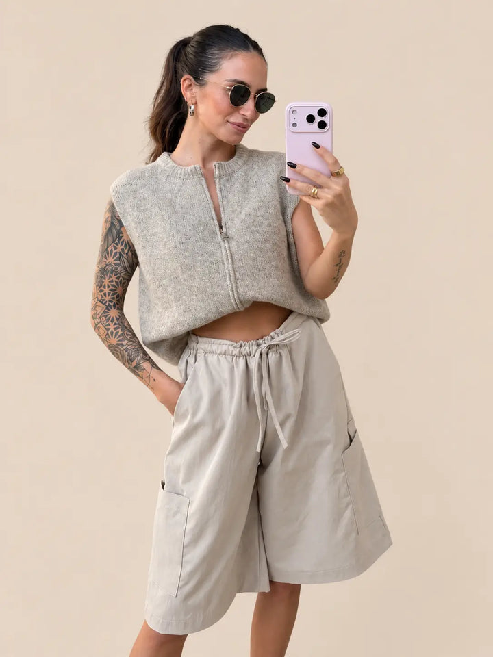 Knit Vest – Beige