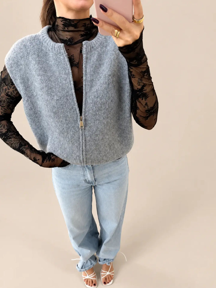Strickweste – Grau