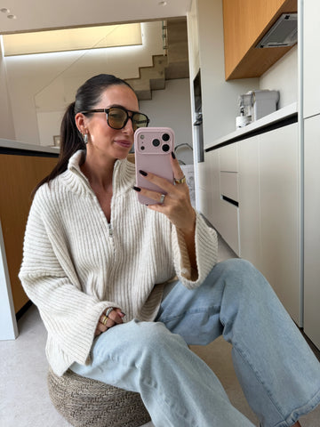 Oversized Vest – Crème