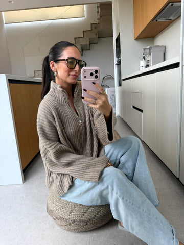 Oversized Cardigan – Camel