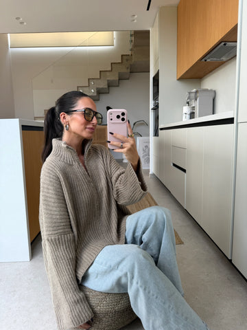 Oversized Cardigan – Camel