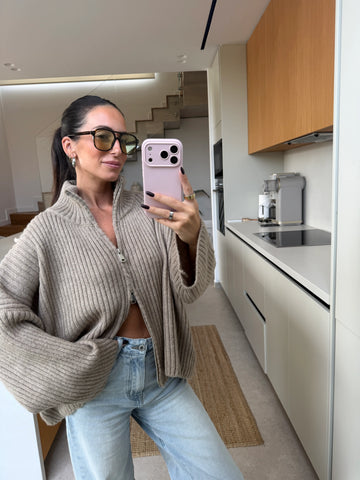 Oversized Cardigan – Camel