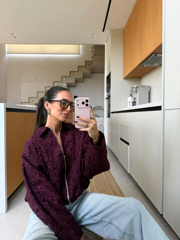 Flower Jacket – Bordeaux