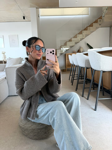 Oversized Cardigan – Taupe