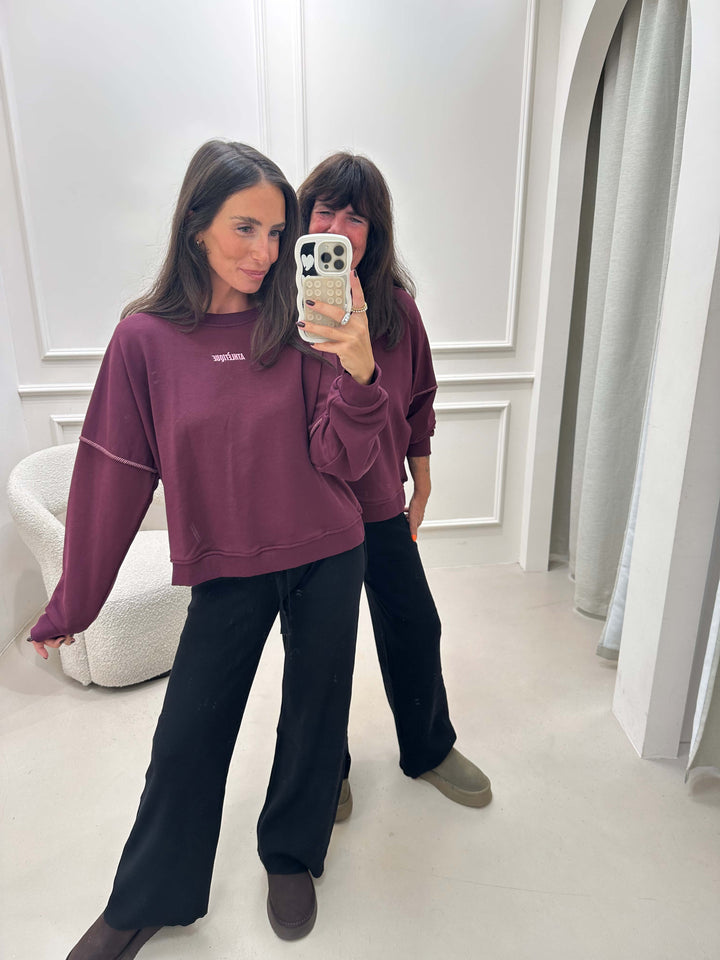 Pullover Bordeaux „Athlétique“