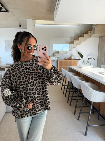 Leopard Sweatshirt – Grey
