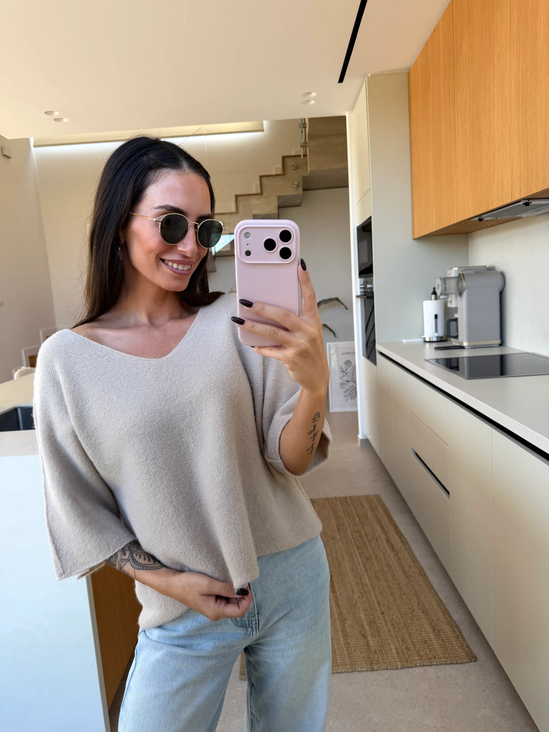 Basic Pullover – Beige