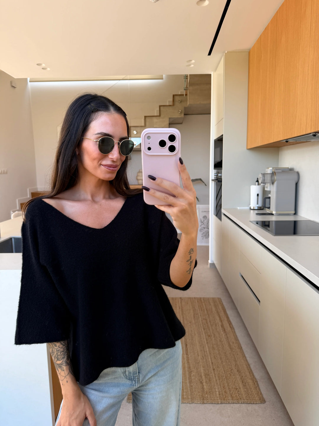 Basic Pullover – Schwarz