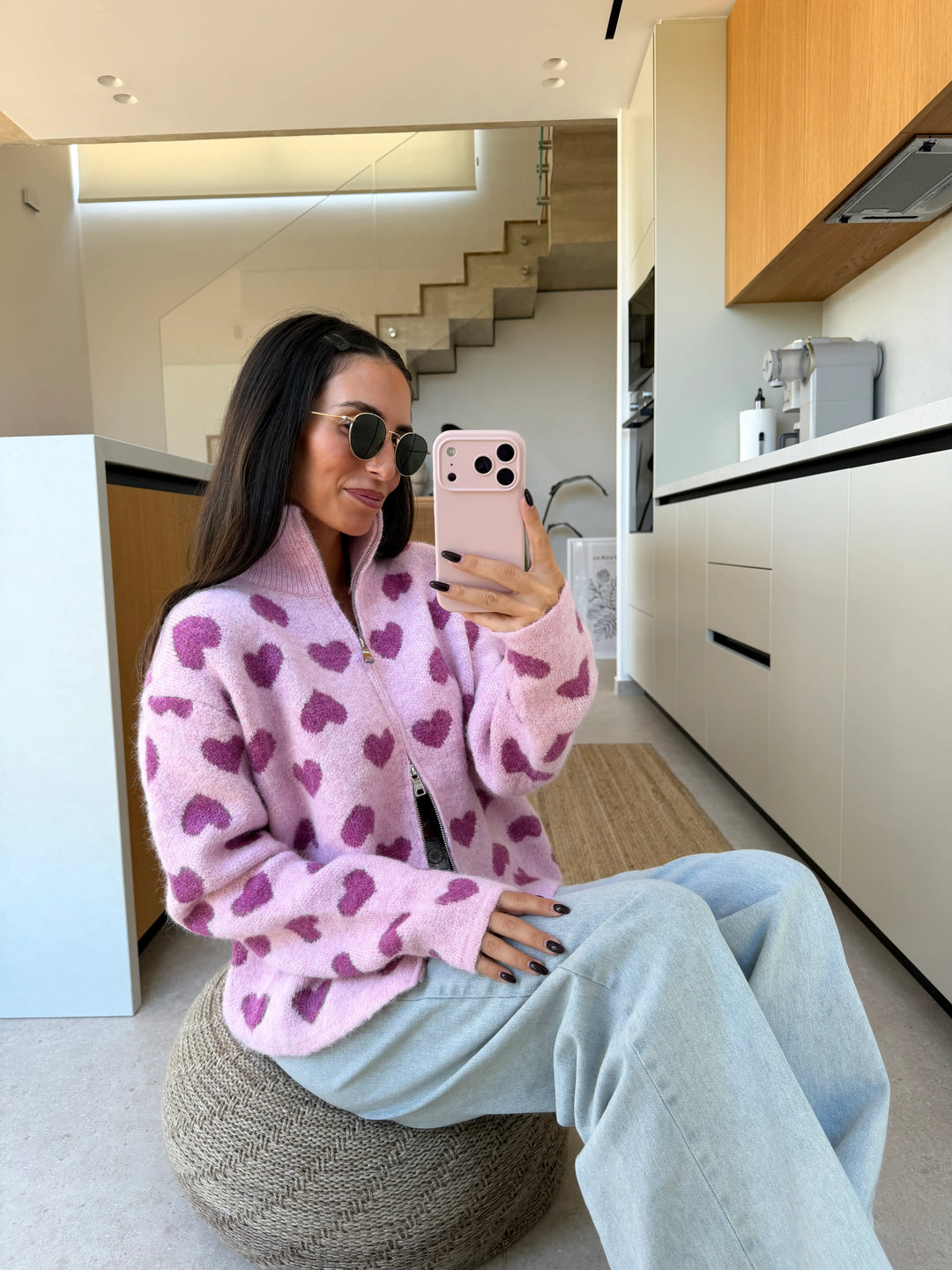 Herzchen Zipper – Rosa