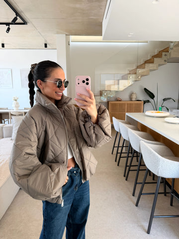 Puffer jacket – Taupe