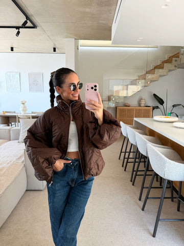 Puffer jacket – Brown