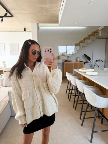 Cozy Cardigan – Cream, view 4 | Lisa’s Boutique
