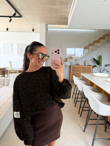 Leopard Sweatshirt – Brown